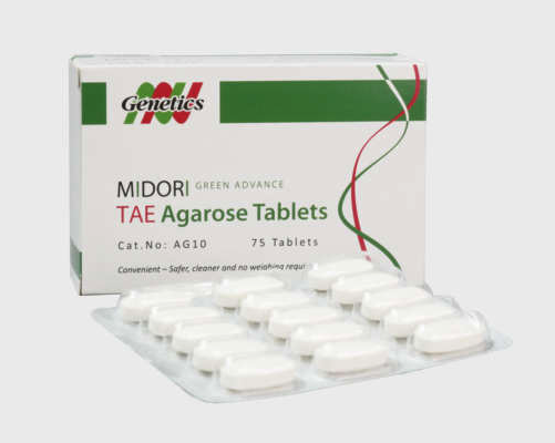 AG10 Midori Green Advance TAE Agarose Tablets (75 tablets)