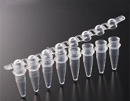 [EX-P-02X8-C (case)] EX-P-02X8-C 0.2 ml PCR 8-Strip Tubes with Domed Cap (Case), Clear