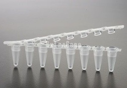 [EX-P-02X8-NF (case)] EX-P-02X8-F 0.2ml PCR 8-Strip Tubes with Flat Cap (Case), Clear